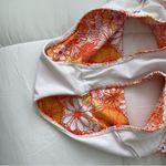 Orange floral ribbed bikini set Size L Photo 2