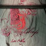 Johnny Was  3J Workshop Coated Velvet Embroidered Floral Studded Jacket Black XS Photo 6