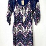 Orange Creek Boho Lace Shoulder Tassel Tie Dress Size Medium Photo 0