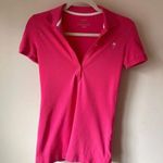Lilly Pulitzer Pink Polo with Palm Tree - Size XS Photo 0