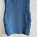 Aritzia  Babaton Sculpt Knit Criss Cross Bodycon Mini Dress Blue Size 2XS Photo 6