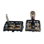 Vintage 50s Signed Sarah Coventry Midnight Magic Black Smoky Stone Clip Earrings Photo 7