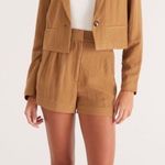 Z Supply  Lucy Airy Brown Flowy Shorts Large Photo 0