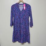 Lilly Pulitzer Alaina Blue Flare Growl & Prowl Size XS Beach Resort Vacation Photo 1