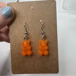 Handmade Orange gummy bear  earrings Photo 1