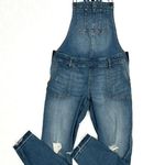 Indigo Blue Motherhood Maternity Stretchy Jean Overalls Photo 0