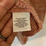 Anthropologie  Pink Waffle Knit Flowy Sweater Boho Cowlneck Women's size Small Photo 7