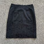 Anthropologie Vanessa Virginia black rose pattern knee-length skirt size 4 Photo 1