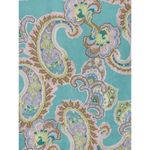 Sigrid Olsen  Womens Paisley V Neck Puff Smocked Sleeve Blouse Mint Green Size XS Photo 3