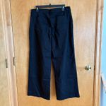 Evereve Black Wide Leg Crop Pants Women's Size 32 Cropped Wide Leg Trousers Photo 1