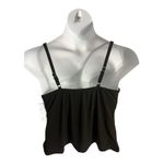 Aqua Green  Black Tankini Top Plus Size 1X Adjustable Straps Swimwear  Ruffle Photo 5