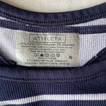 Athleta  Renew Racerback Navy & White Striped Stretch Tank Top Photo 4