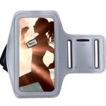 iPhone/Galaxy Sport Gym Exercise Armband Silver Photo 0