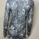 Vera Wang  Floral Gray Blue  Cardigan Blouse Photo 9