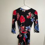 KMW Fit & Flare Dress Black Blue Red Floral S Photo 4