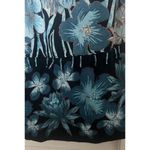 French Laundry  Womens Floral Zebra Blue Beaded Fringe Sleeveless Dress Lagenlook Photo 5
