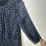 Croft & Barrow Blouse Women’s Size Small Boho Floral Geometric Print 3/4 Sleeve Photo 2