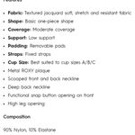 Roxy  hello July red white strip one piece swim size XS Photo 6