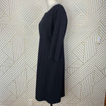 Eileen Fisher  Bateau‎ Neck Shift Dress Black Photo 3