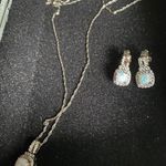 JC Penny White opal sterling silver 2-Pc jewelry set Photo 0