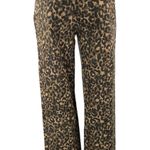 Project Rebel Tan Black Leopard High Waisted Wide Leg Baggy Trousers Pants Sz S Photo 2