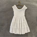American Eagle Dress white smocked mini dress graduation beach bridal size XS. Photo 2