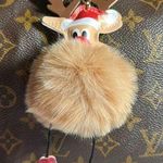 Bag / Purse Reindeer Pompom Charm #243 Red Photo 0