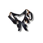 Nine West  Delaney Heels Women's 8.5 Black Faux Leather Platform Strappy Dress Photo 3