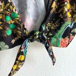 We are HAH Womens Bikini Top Black Floral Reversible Tie Front or Back Size XS Photo 5