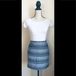 Banana Republic White & Navy Blue Striped Mini Skirt, A-Line, Sz. 4 Photo 1