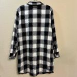 Victoria's Secret Black White Buffalo Plaid Flannel Nightgown Sleep Shirt Small Photo 5