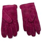Isotoner  ARIS Vintage 90's Pink Suede Gloves Womens Mittens Cold Weather Lined Photo 2