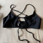 Toe Front Cut Out Bikini Top Black Size M Photo 0