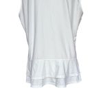 Athleta  Sleeveless Collared Top White Tiered Back Hem V Neck Womens Size 1X Photo 4