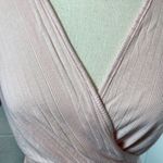 Better Be Pale Pink Cropped Puff Sleeve Wrap Shirt Photo 5