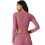 Alo Yoga  Soft Sculpt Long Sleeve Comfy Athletic in Color Mars Clay Size L Photo 1