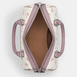 Coach NWT Rowan Satchel Bag With Floral Print CAL58 Silver/Chalk Multi Photo 4