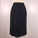 Vintage Wool Embroidered Pencil Skirt Women’s Size 2 Retro Career Classic Black Photo 5