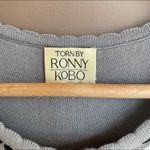 Torn By Ronny Kobo ‎ Isadora Textured Stripe Sleeveless Dress Black White Size M Photo 4