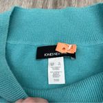Jones New York  100% Cashmere Teal Mockneck Sweater Top Natural Size XL Photo 2