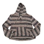 Roxy cream, black & red striped knit hooded pullover top size M Photo 11