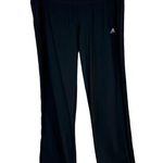 Adidas  Climalite Black Straight Leg Stretchy Elastic Waist Mid Rise Leggings M Photo 0