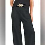 Coastal Lagenlook Cottagecore Women's 2pc Black Beach Sweater Outfit Set Size M Photo 0