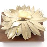 Vintage Shoe Clips Buckles Pastel Faux Pearl Frosted Floral Daisy 1940s 1950s Pink Photo 3