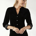 Tommy Bahama NWT  Velvet Sands Silk Blend Black Long Sleeve Shirt Photo 0