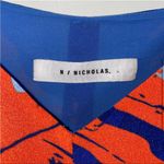 N/Nicholas Diamond Crepe V Neck Floral Dress in Palm Print Size 8 Photo 3