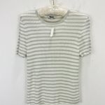 Madewell Micro Rib Sweater Tee Shirt Top Minimalist Viscose Monument Medium NWT Photo 6