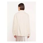 Vince ‎ Linen Blend Bomber Jacket Large Birch Beige NEW Chore Jacket Minimalist Photo 1