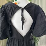 Farm Rio  Puff Sleeve Open Back Midi Dress In Black Size SZ Medium, $289 Photo 8