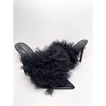 Azalea Wang Pointed Toe Heels Size 7 Black Birdie Fabric Upper Slip On Photo 6